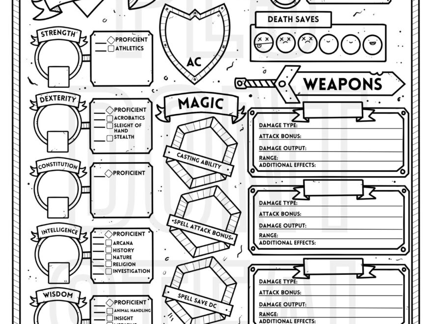 Dungeons And Dragons Character Sheet