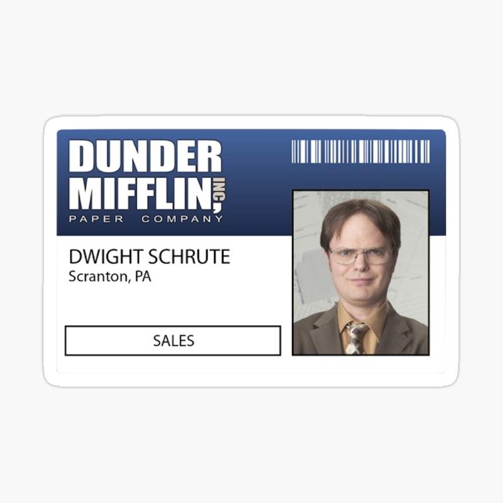 Dwight Schrute Name Tag Printable