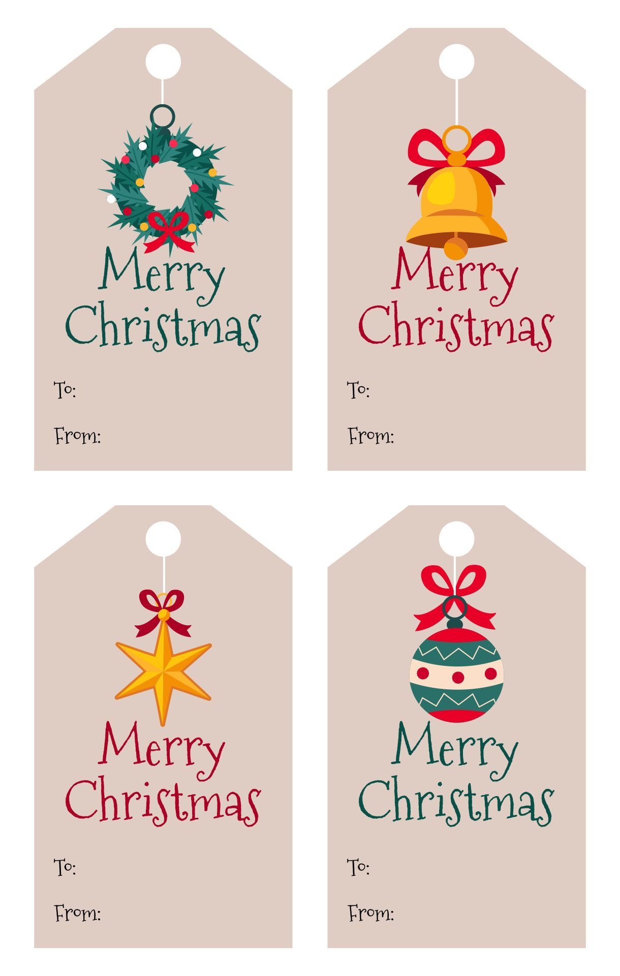Editable Christmas Tags 10 Free PDF Printables Printablee 