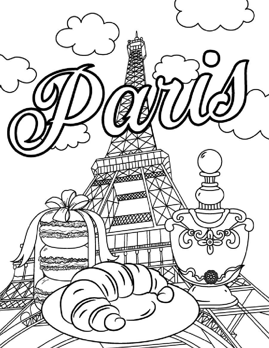 Eiffel Tower Color Page