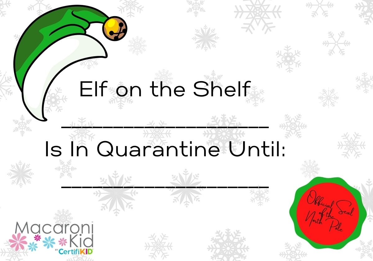 Elf On The Shelf Quarantine Letter Free Printable