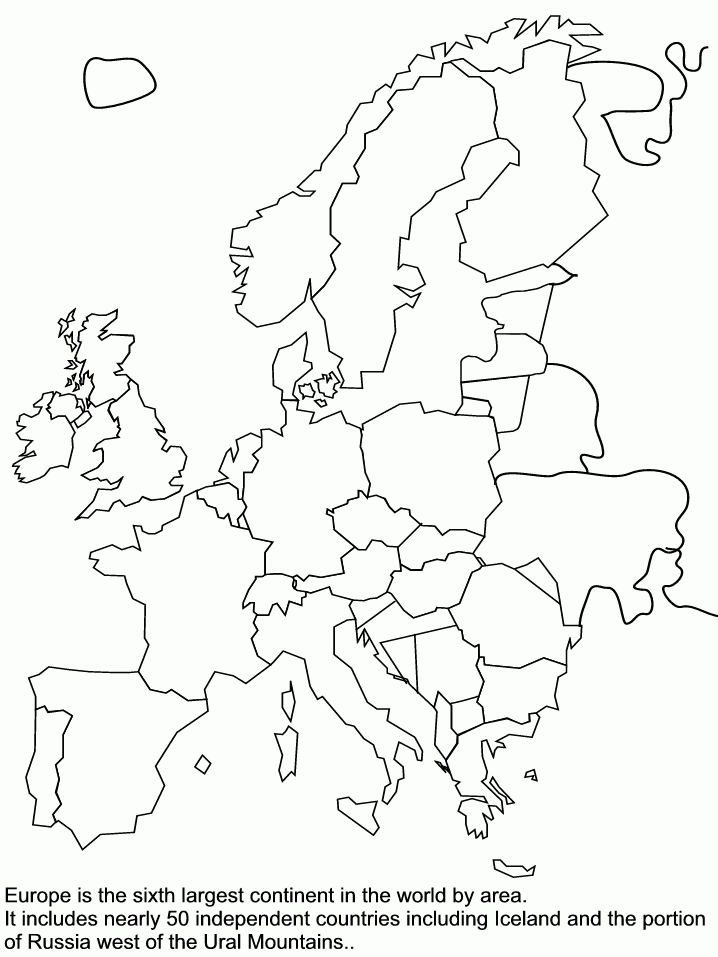 Printable Coloring Pages Of Labeled European Countries