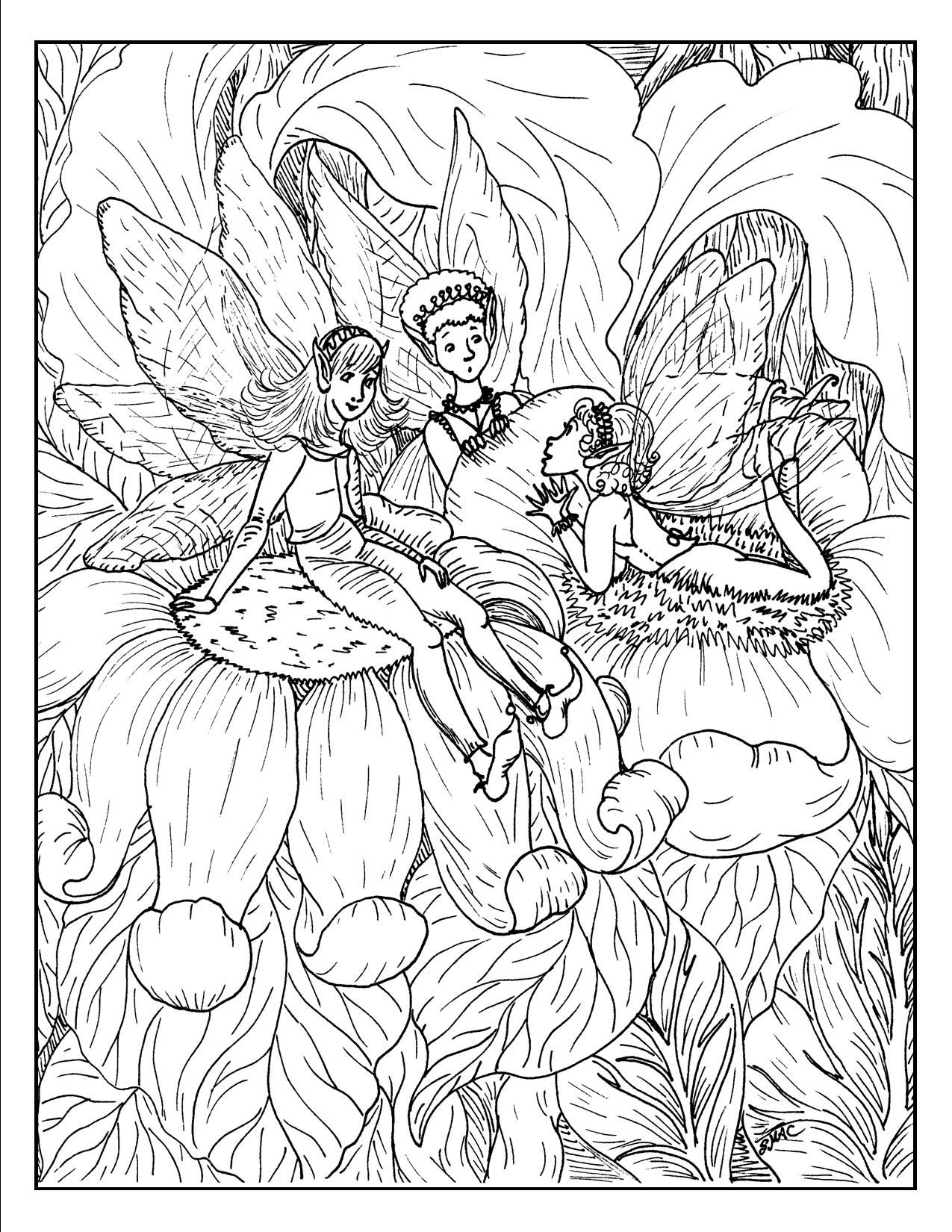 Free Printable Coloring Pages For Adults Fairies