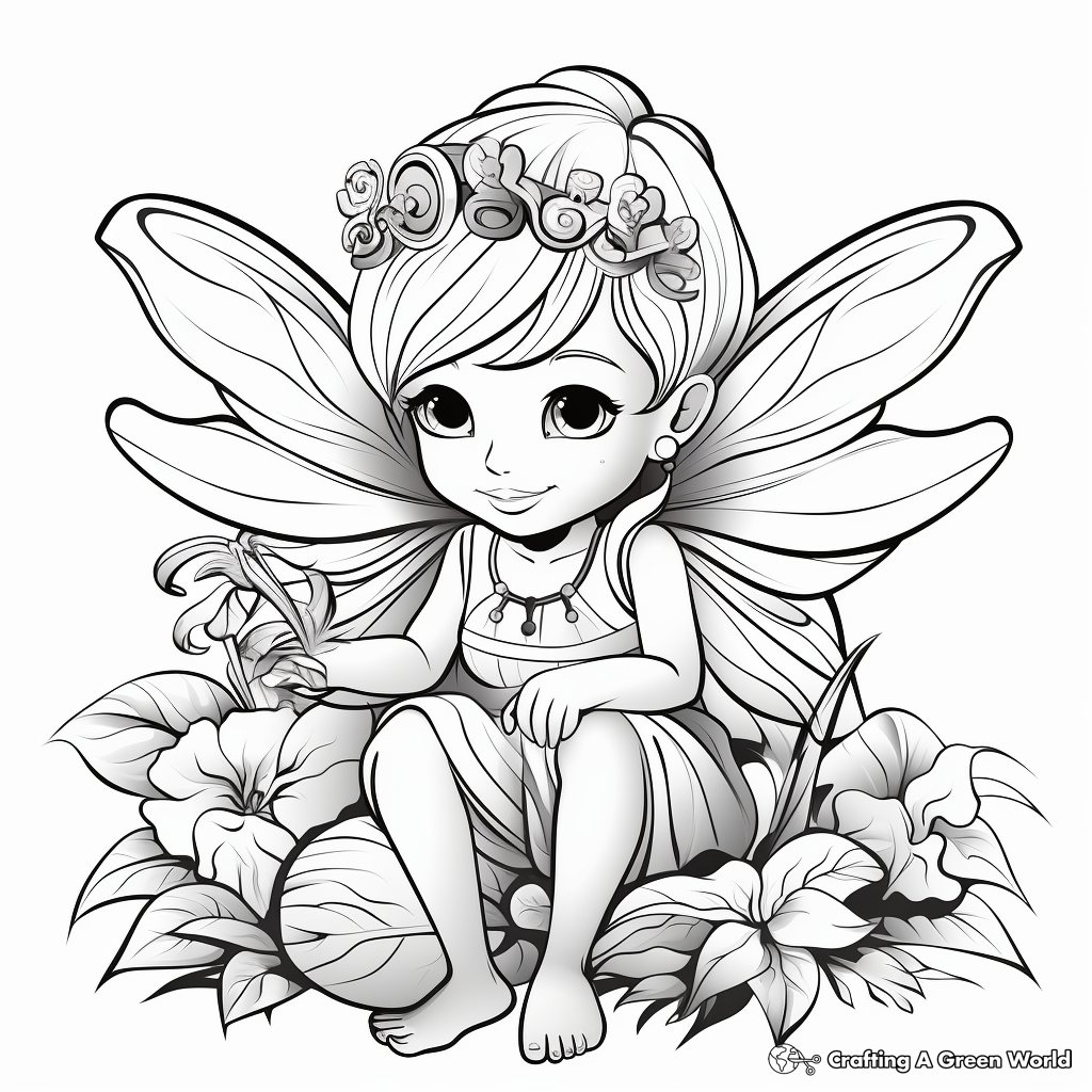 Fairy Coloring Pages Free Printable 