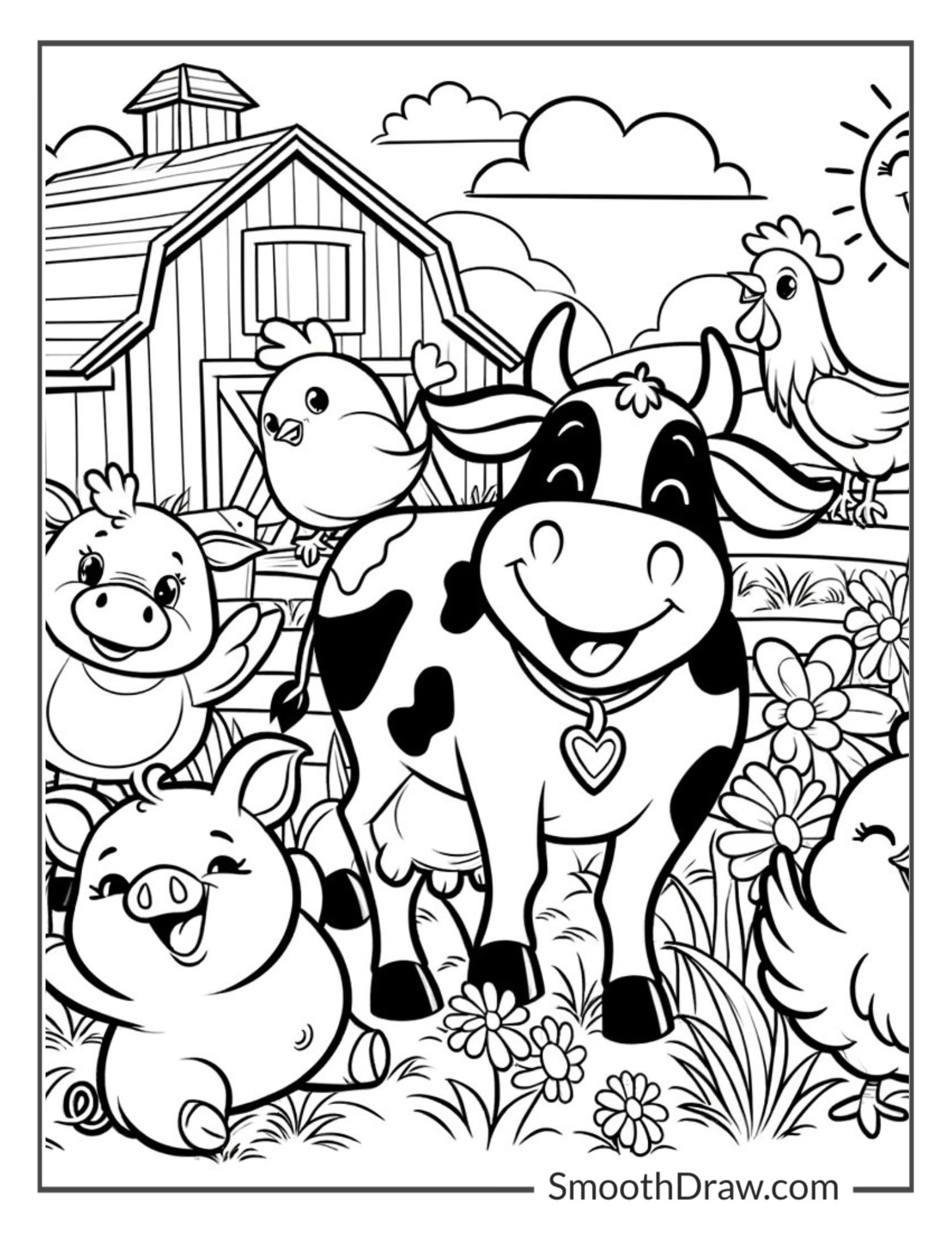Farm Animal Coloring Pages Free