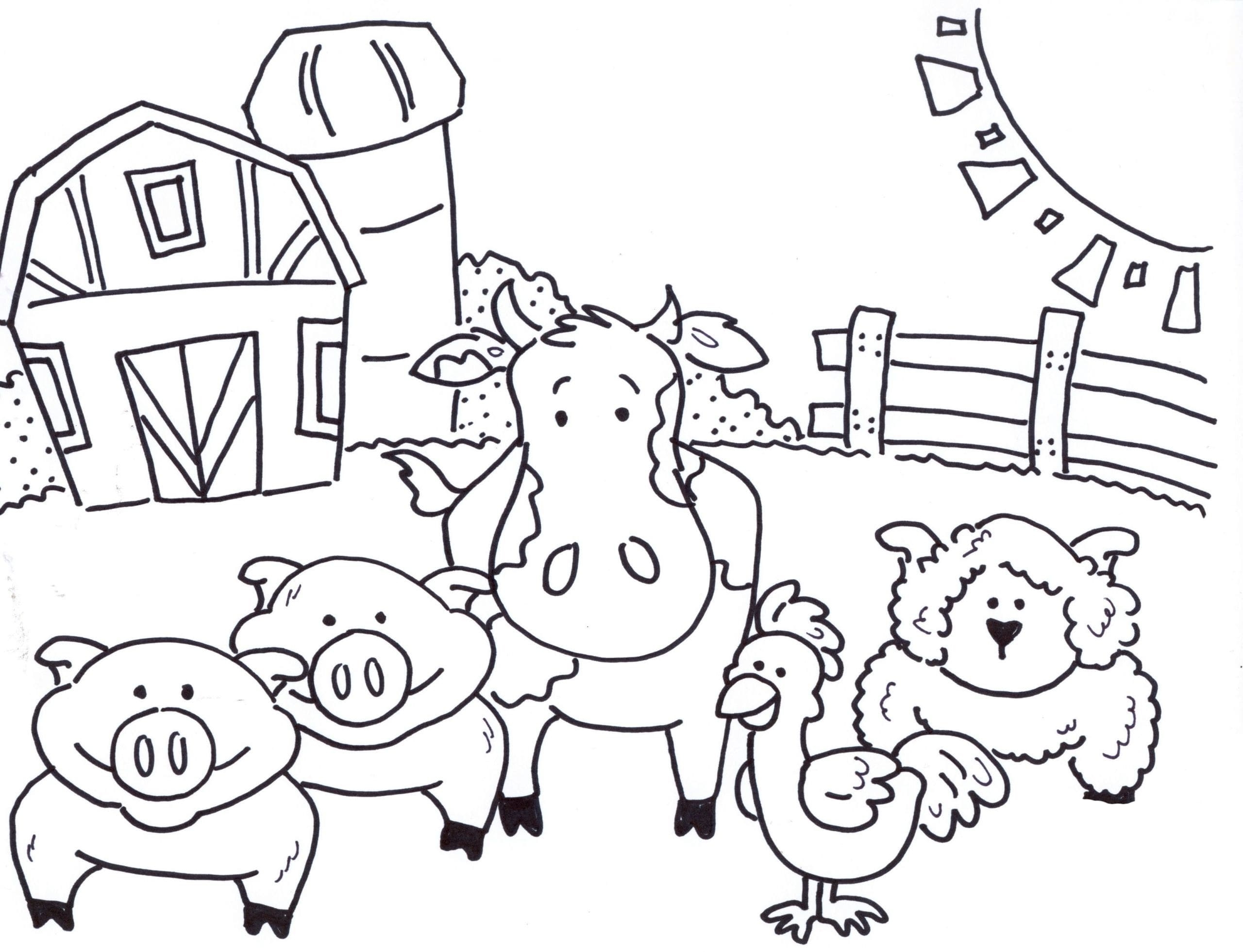 Free Printable Farm Coloring Pages