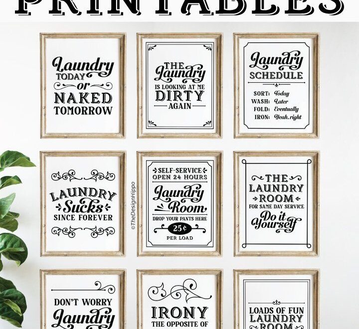Farmhouse Style Free Printables To Decorate Your Laundry Room These
