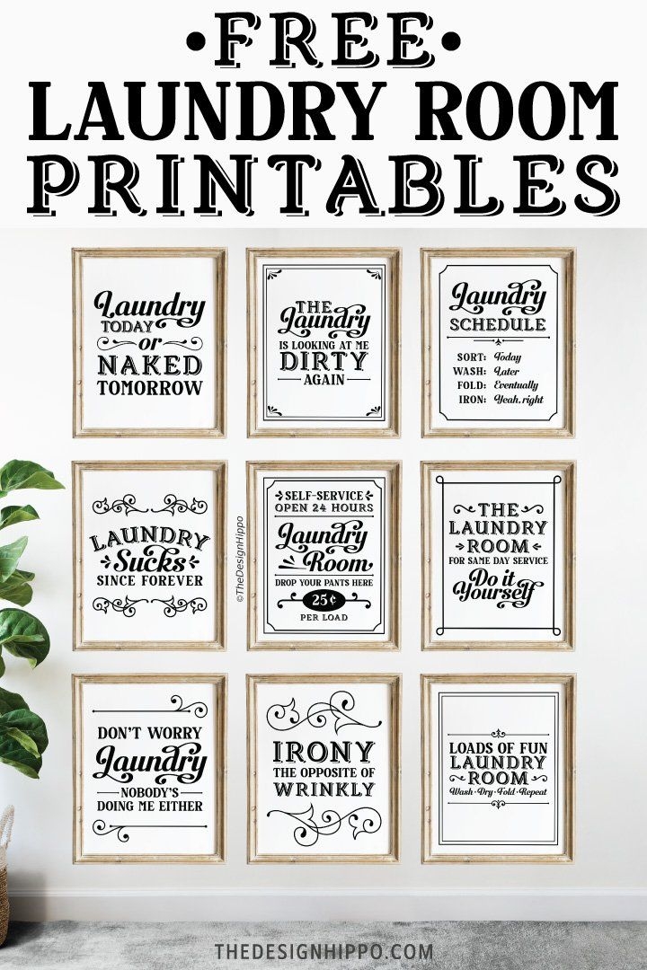 Free Printable Laundry Room Art