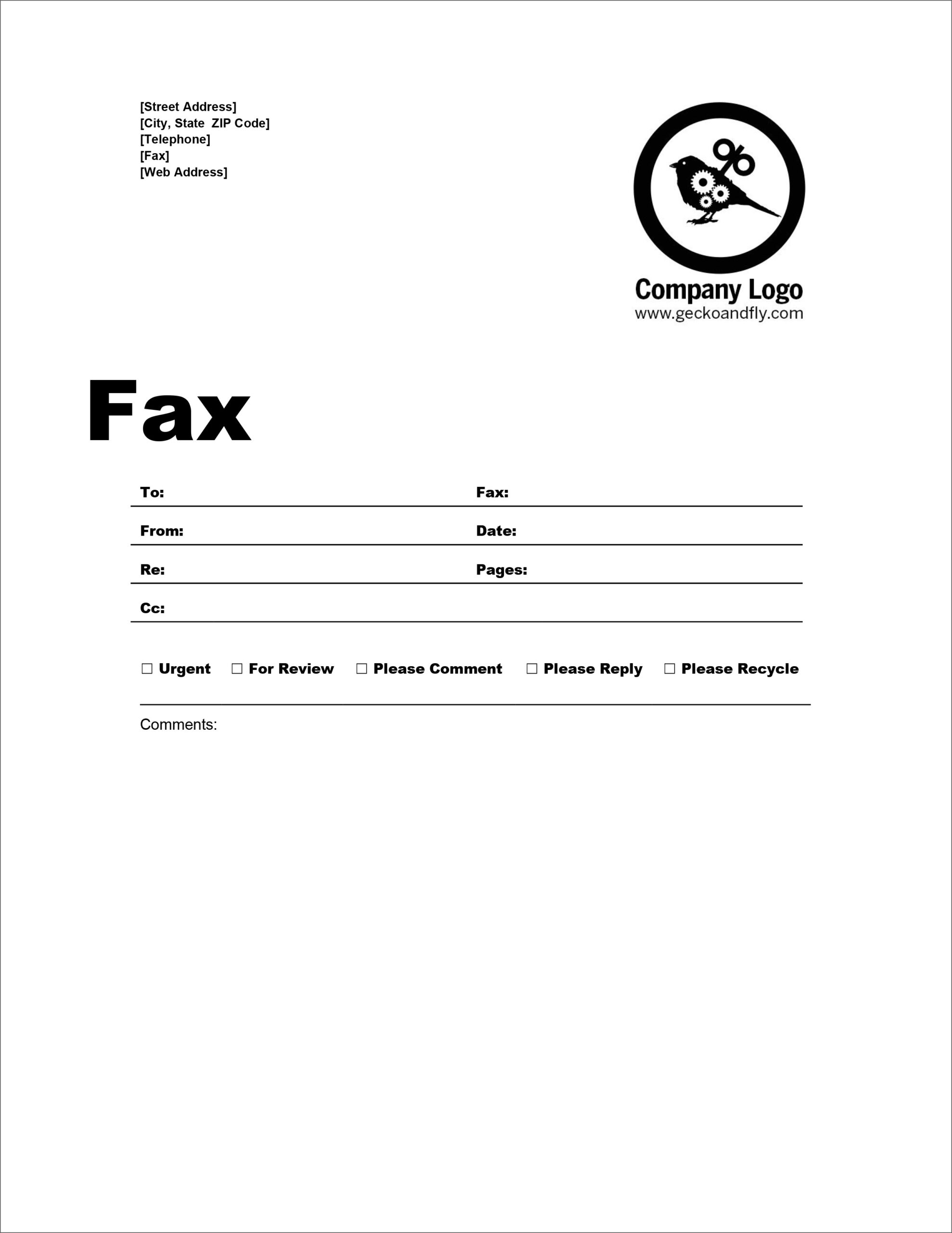 Free Printable Fax Cover Sheet