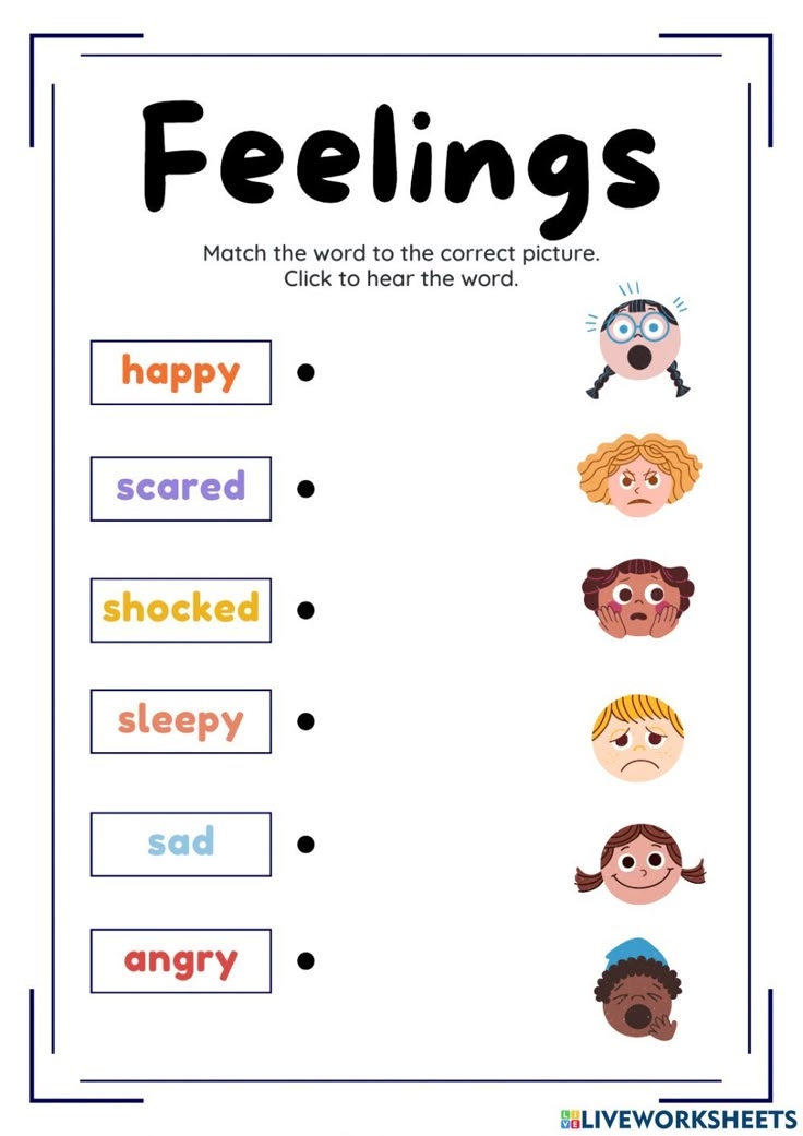 Feelings And Emotions Worksheets