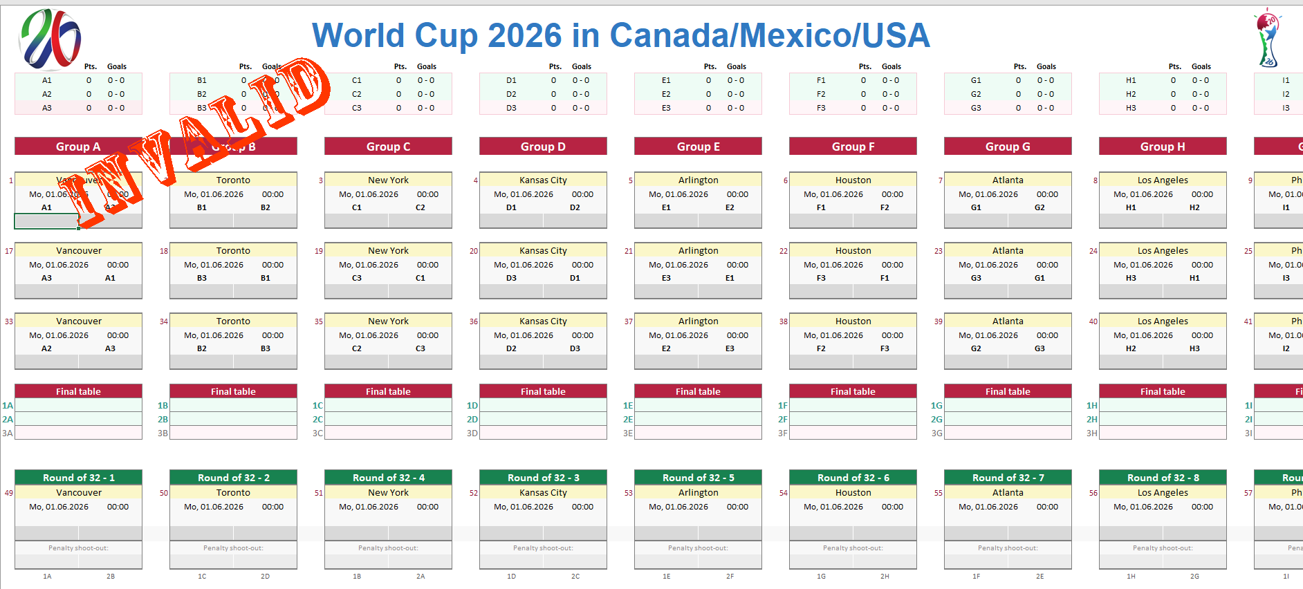 World Cup 2025 Schedule Printable