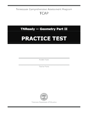 Fillable Online Tnready Geometry Practice Test Fax Email Print PdfFiller