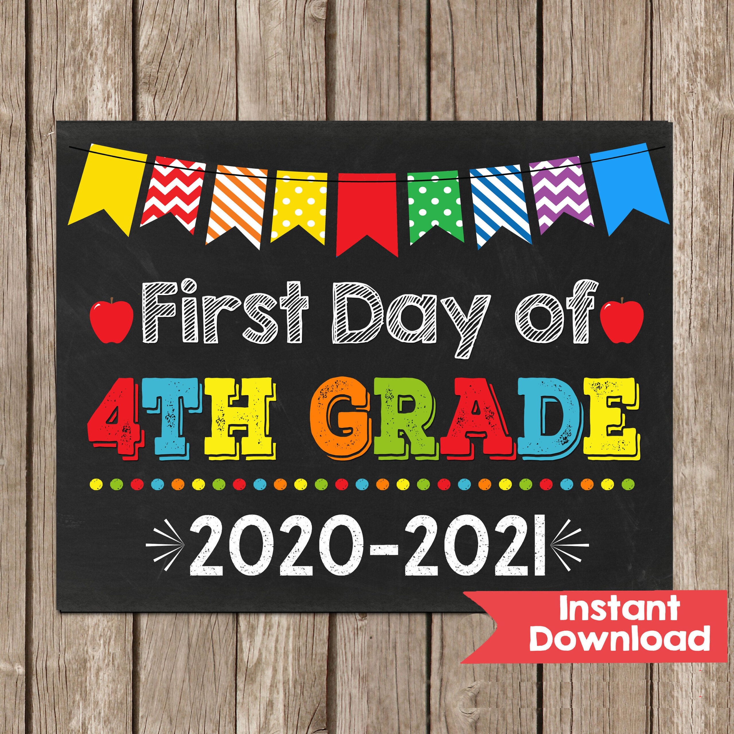 First Day Of 4th Grade Printable Sign 2022 FreePrintableSign