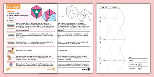 Flextangle Template Math Geometry Craft Activity For Kids