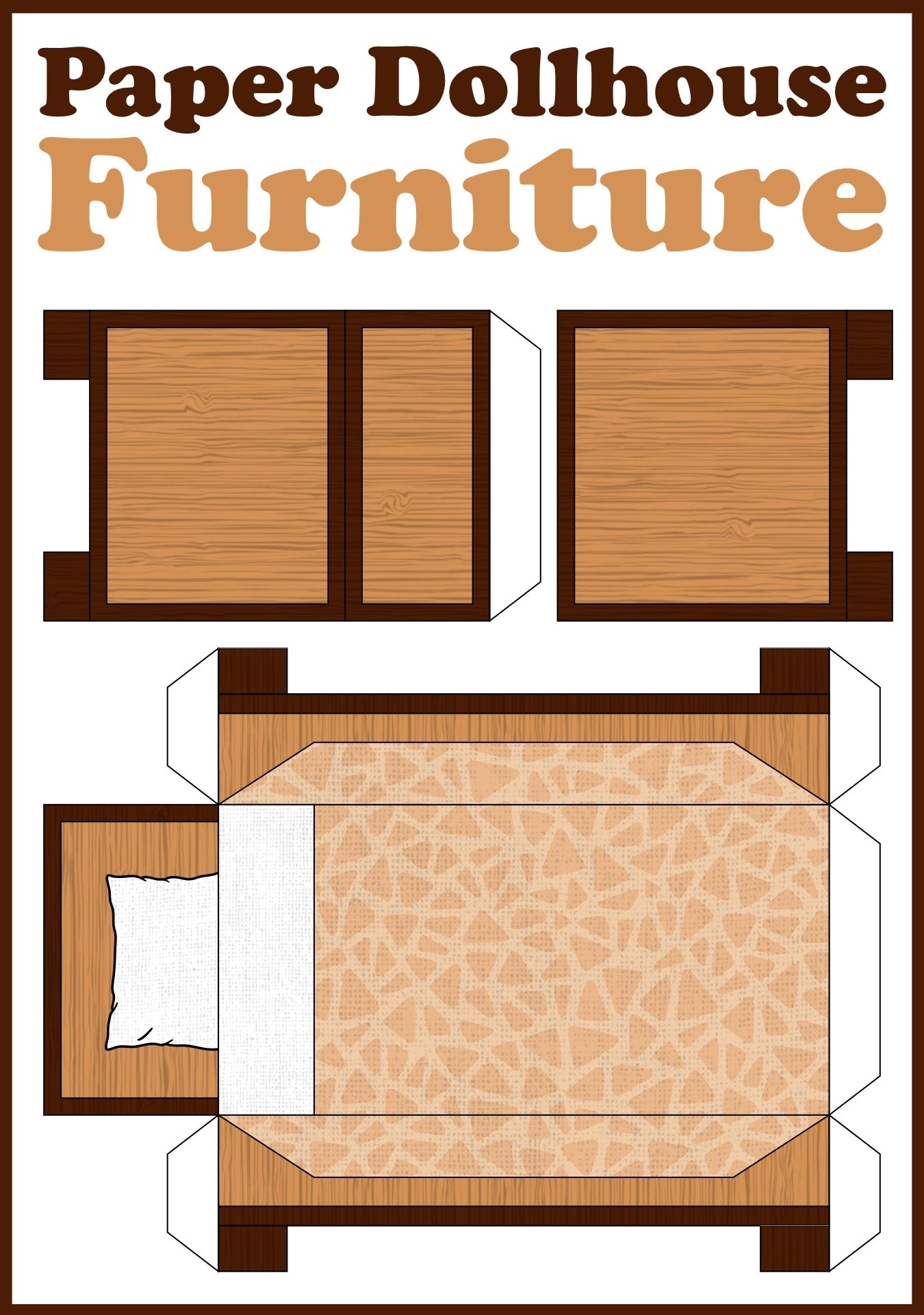 Foldable Paper Furniture Templates Paper Furniture Free Printable 