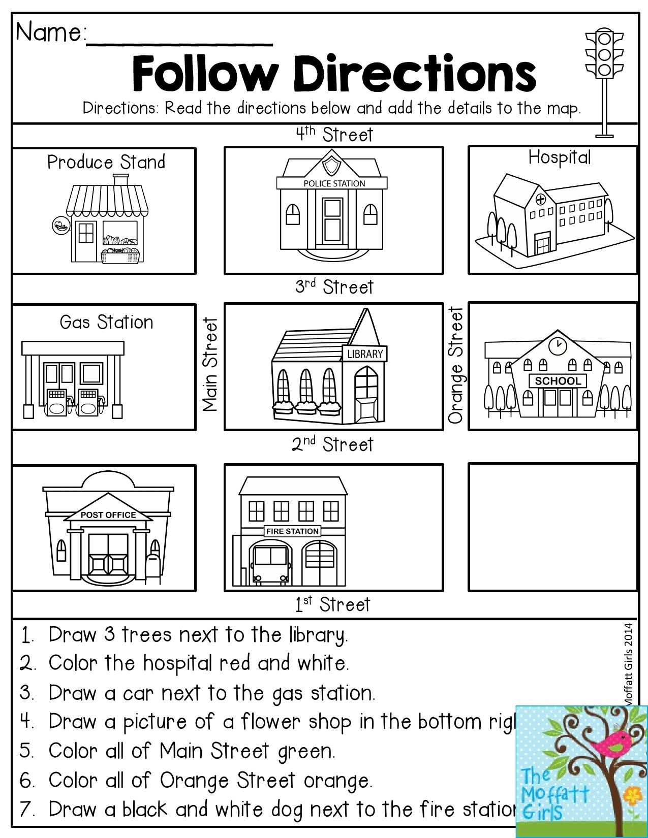 Printable Follow The Directions Puzzles