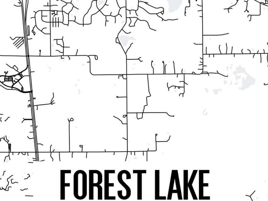 Forest Lake Minnesota Map Printable Printable Map For Office Etsy