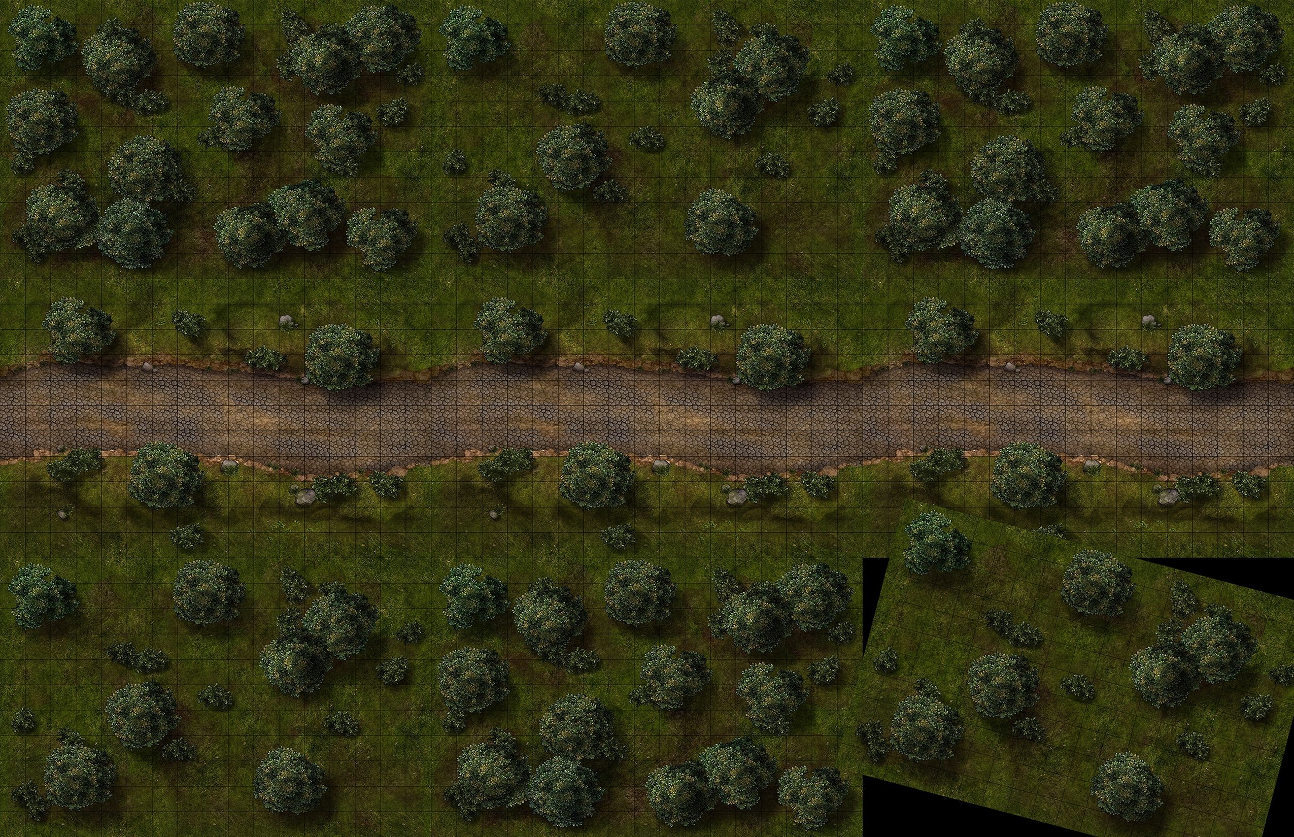 Forest Tile Set A Printable And Online Battle Map For Dungeons And 