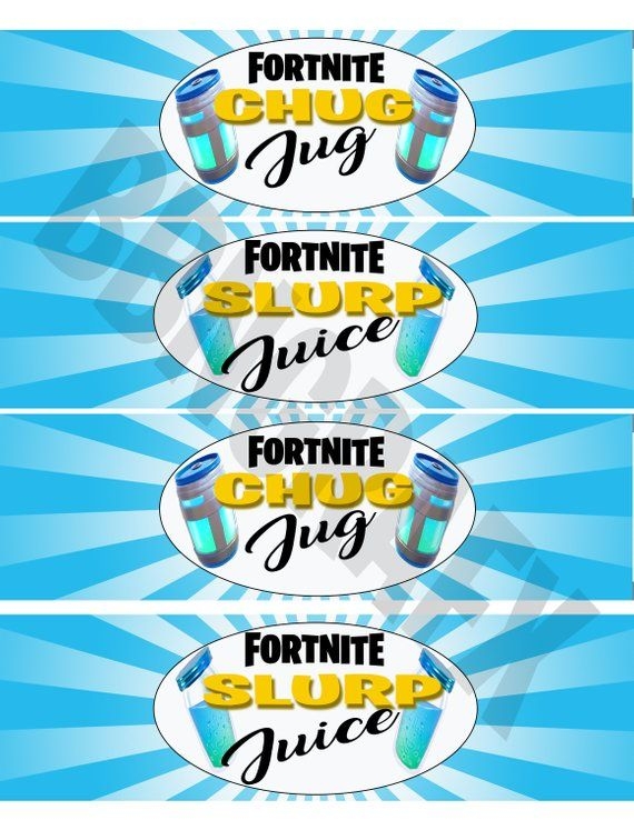 Fortnite Slurp Juice Label Printable Label Printable