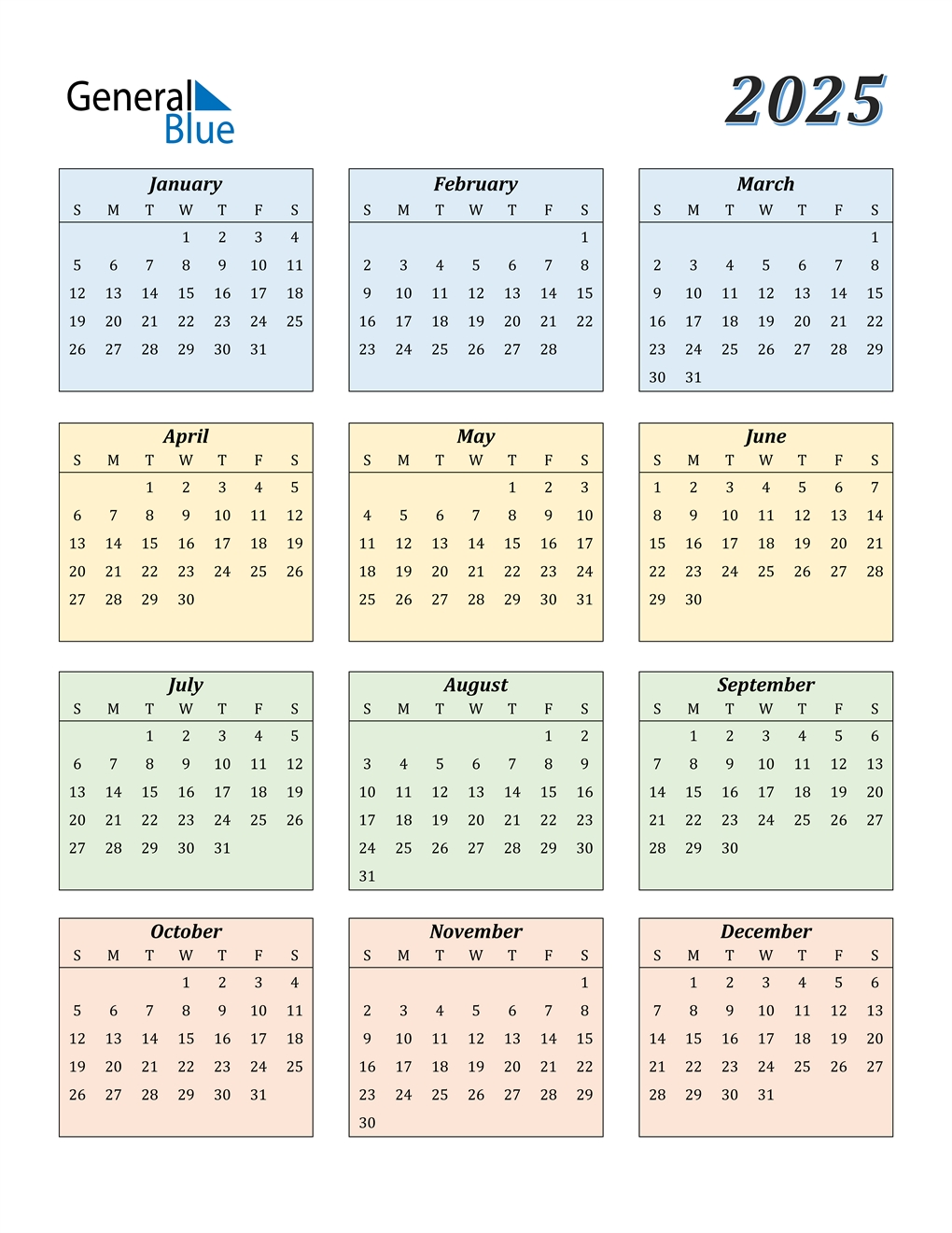 Free Printable Calendars For 2025