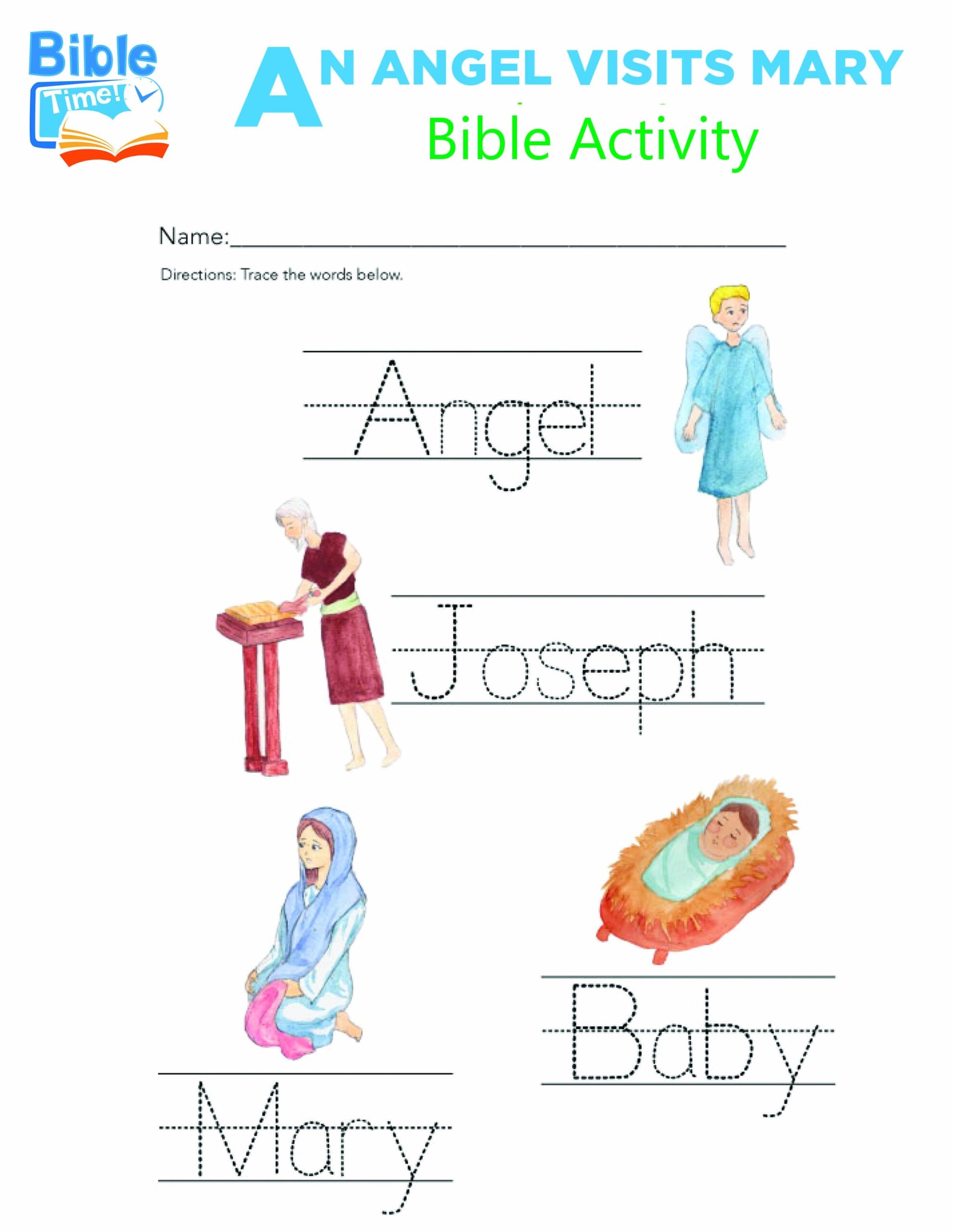 Free Bible Printables For Preschoolers