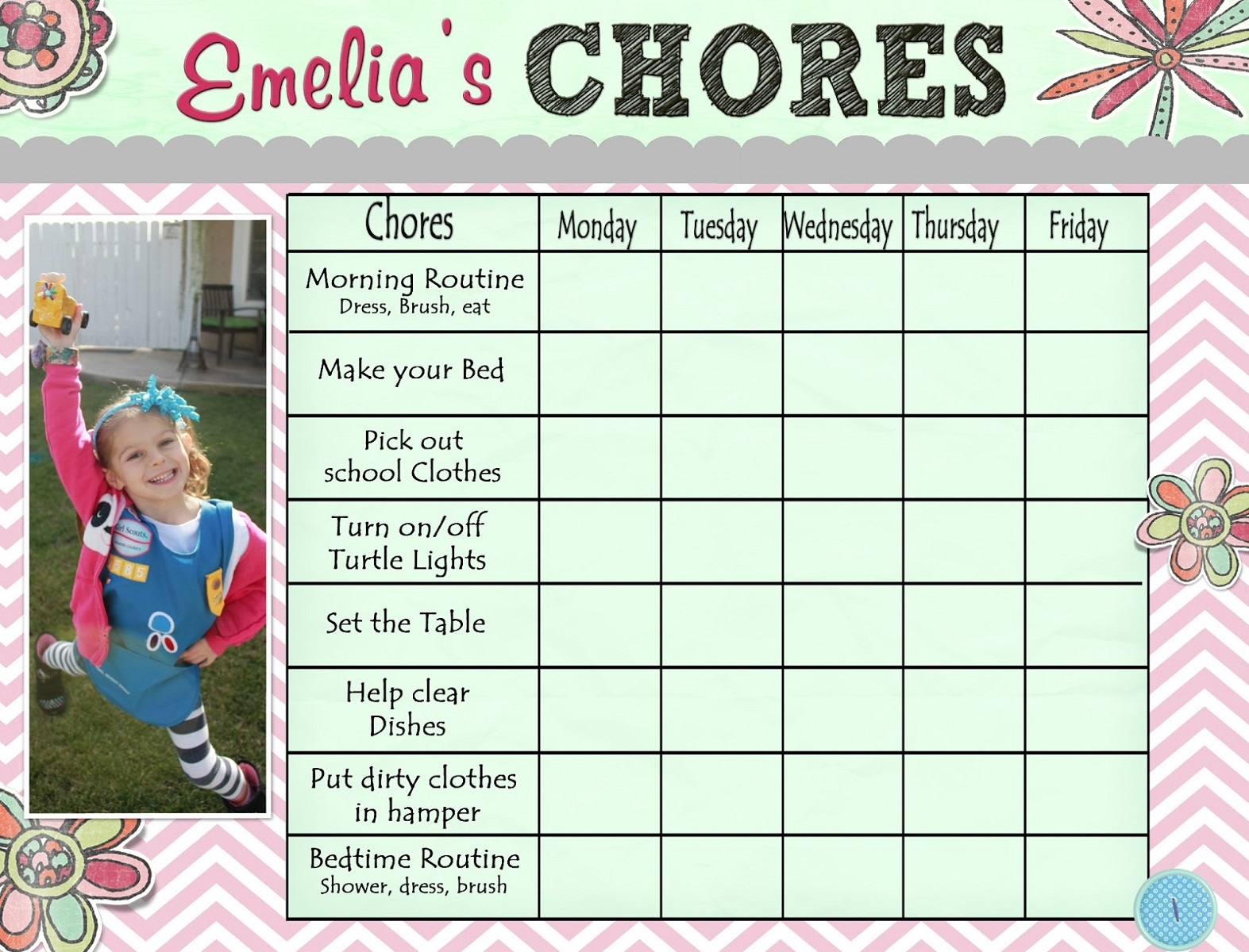 Free Chore Charts For Kids Printable Image To U