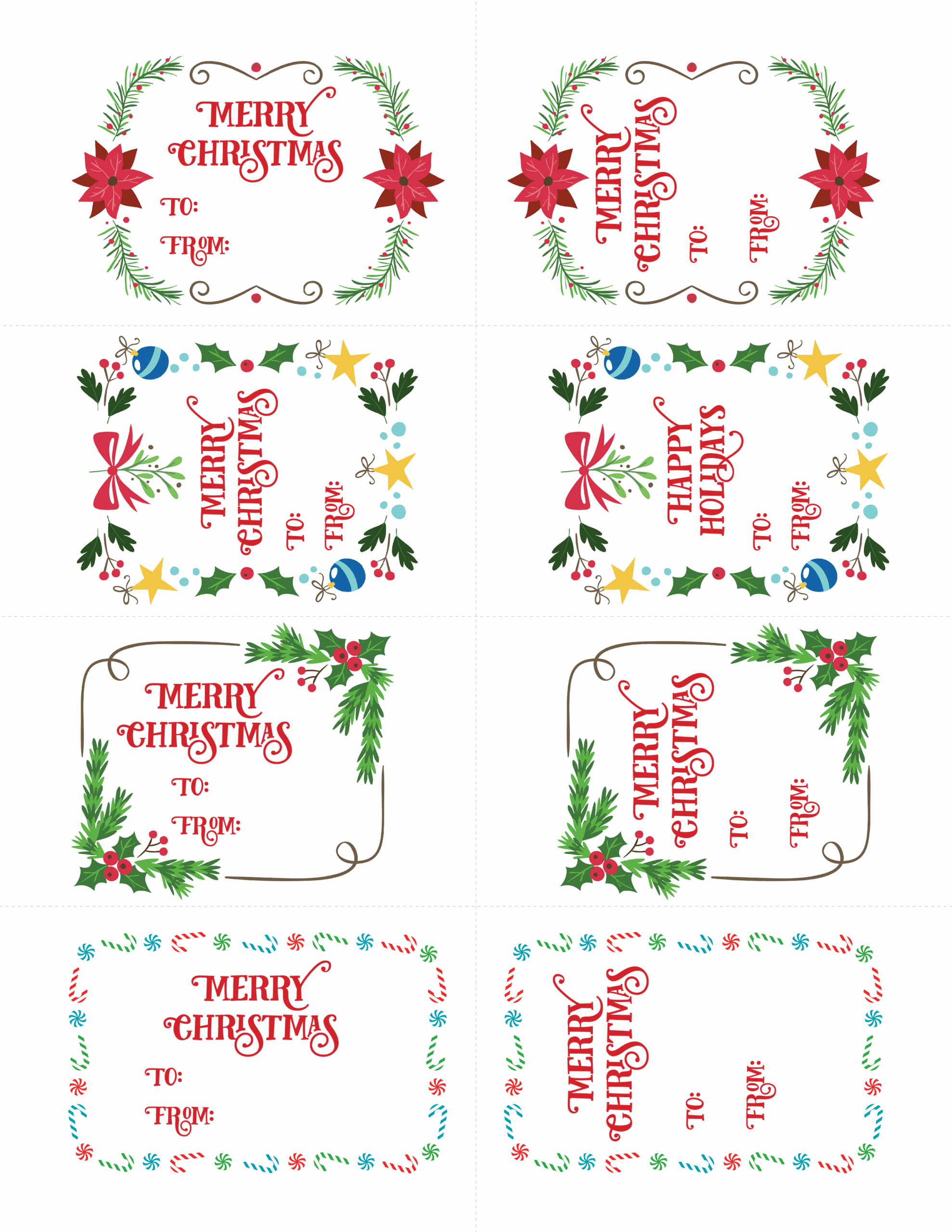 Merry Christmas Tags Free Printable