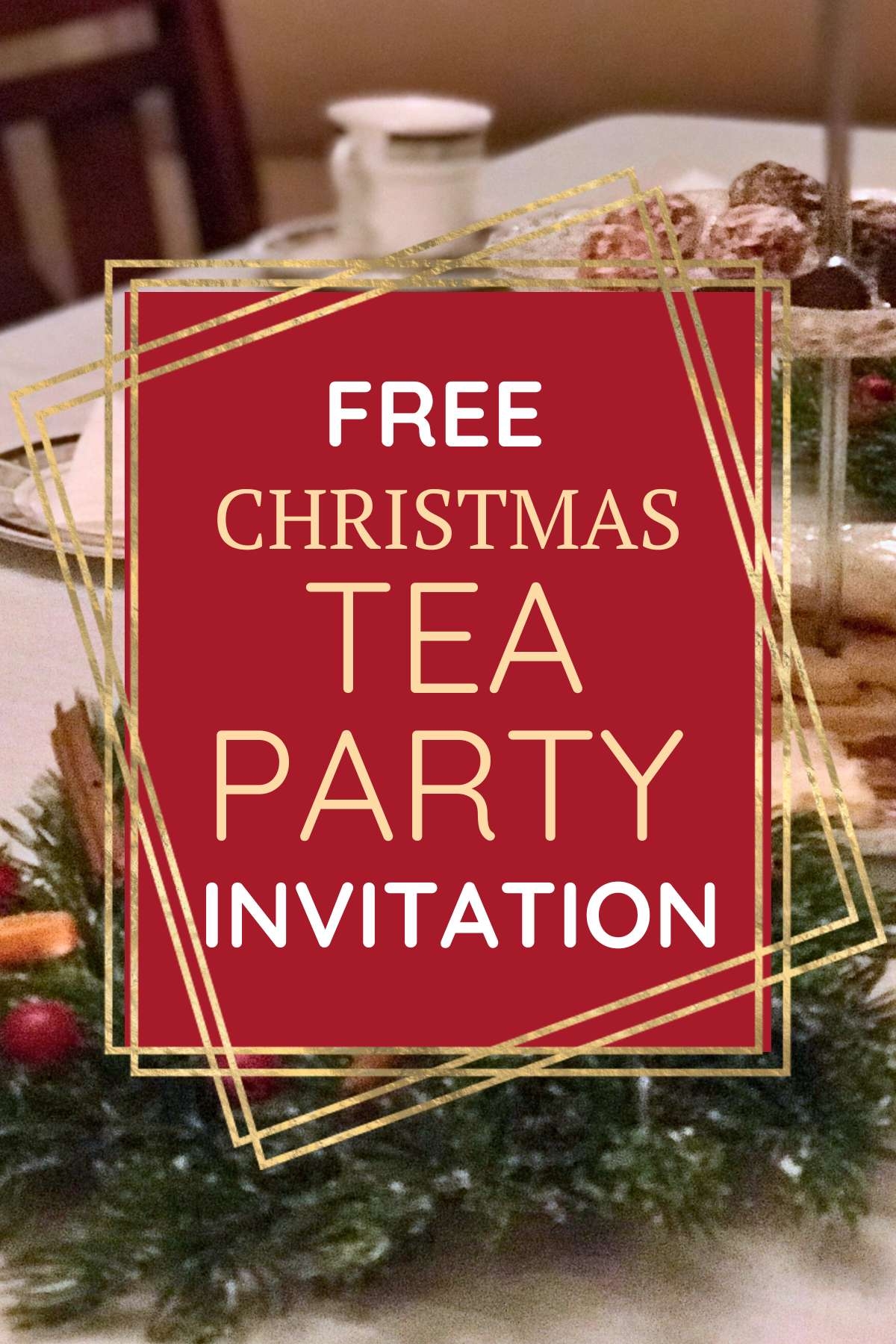 Free Christmas Tea Party Invitation