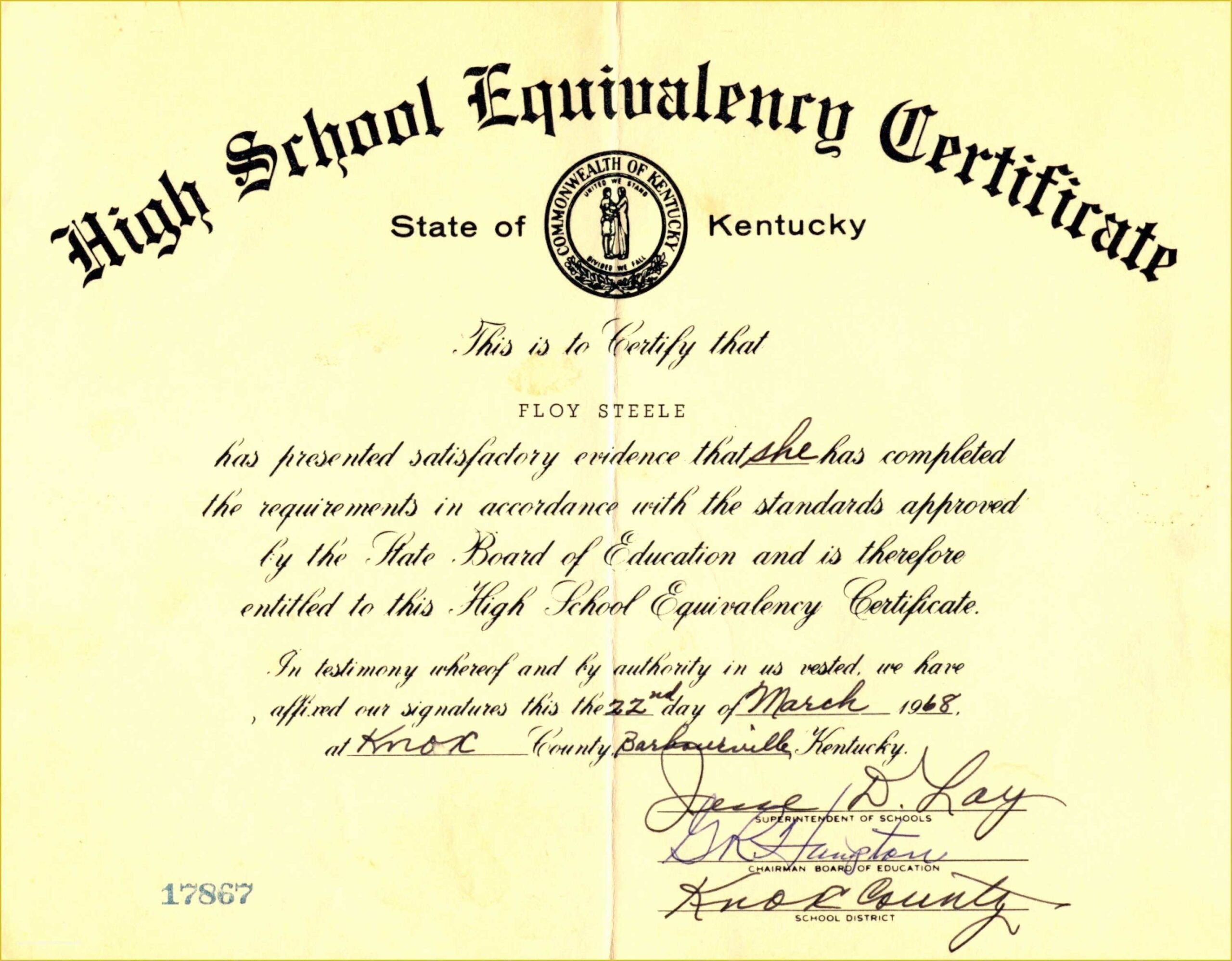 Free Diploma Templates Of Ged Certificate Template Download 