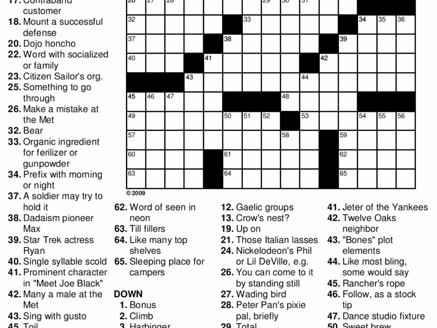 Free Easy Crossword Puzzle Maker