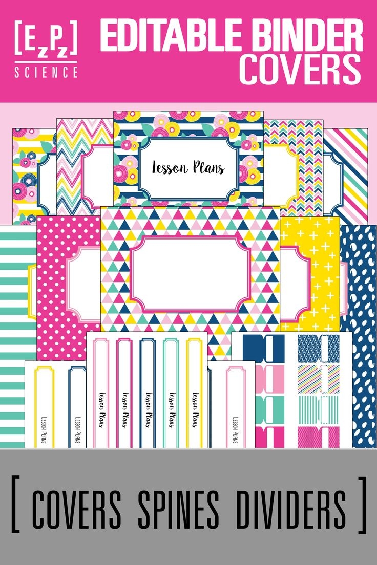 Free Editable Printable Binder Covers And Spines Printable Templates