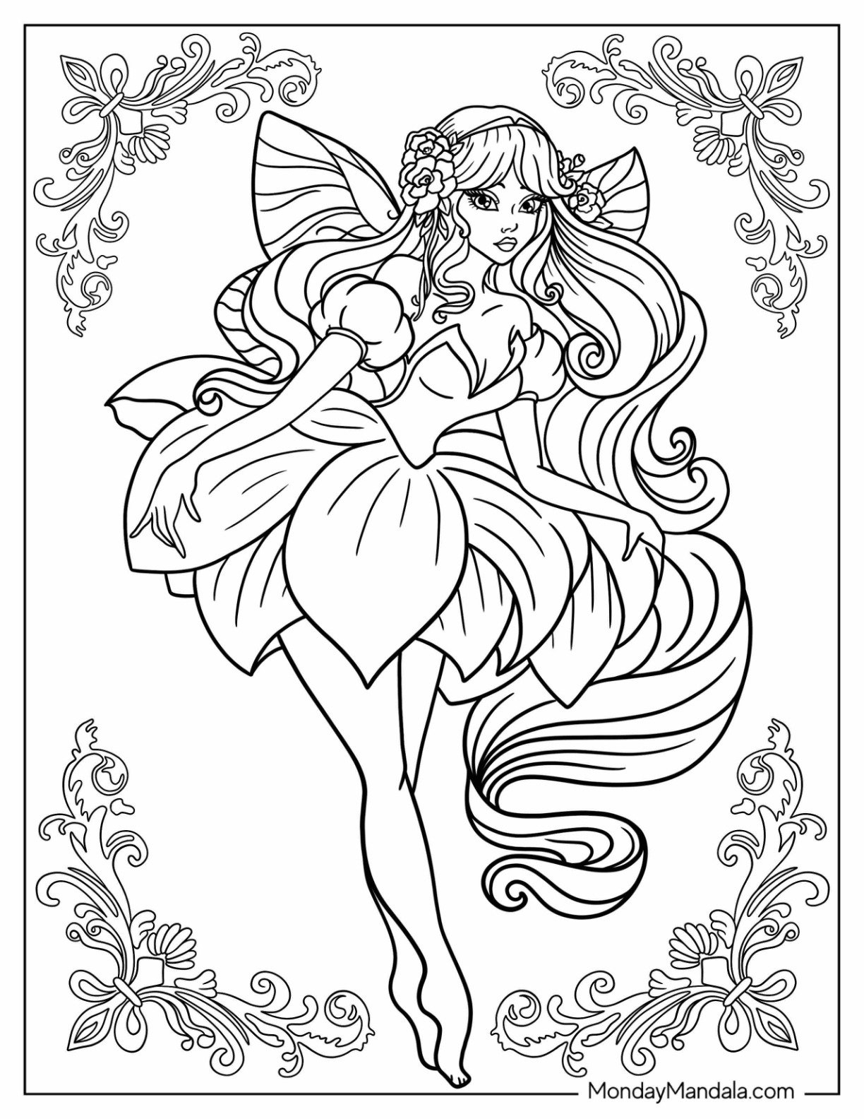 Free Fairy Coloring Pages For Adults Unleash Your Inner Artist And 