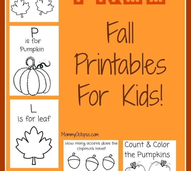 Free Fall Printable Activity Sheets Mommy Octopus Activity Sheets