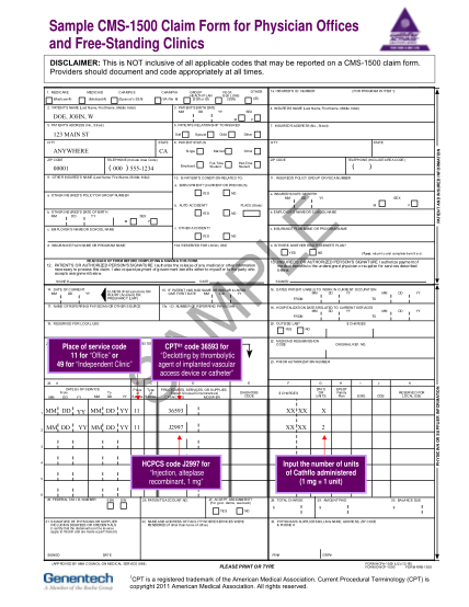 Free Fillable Cms 1500 Form 02 12 Printable Forms Free Online