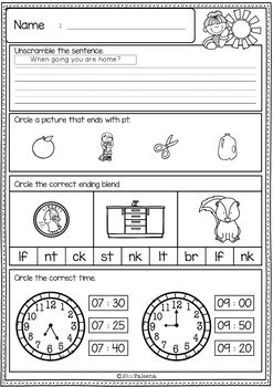 Free First Grade Morning Work By Miss Faleena Teachers Pay Teachers