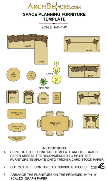 Free Furniture Templates 1 4 Scale PDF Woodworking