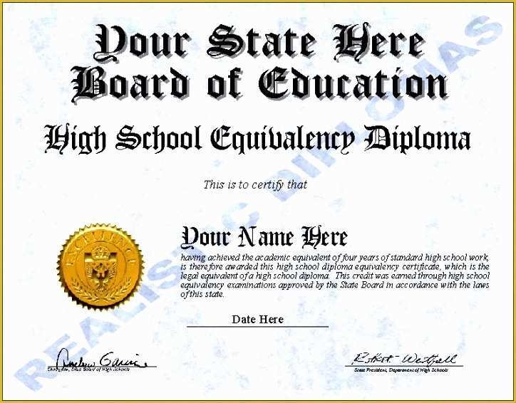 Free Ged Template Download Of Make A Fake Degree Certificate For Free 