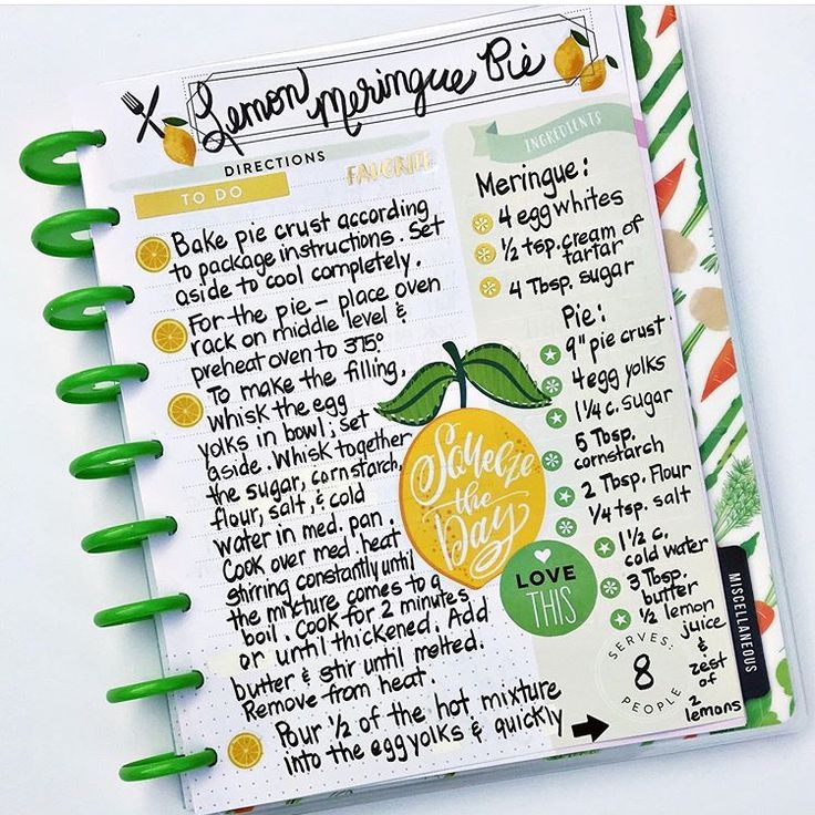 Free Happy Planner Recipe Printable Printable Templates