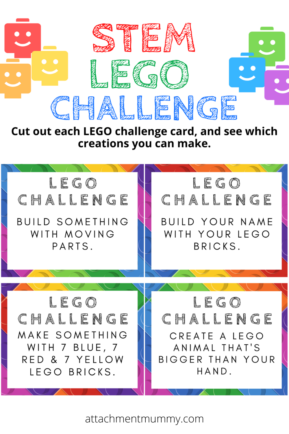 Free Lego Challenge Printable Stem Activities