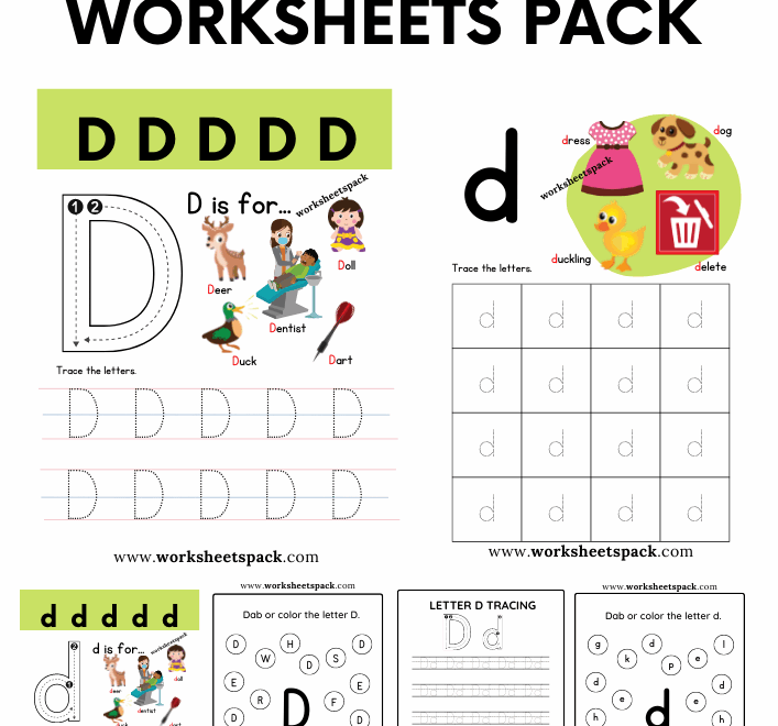 Free Letter D Printable Worksheets Worksheetspack