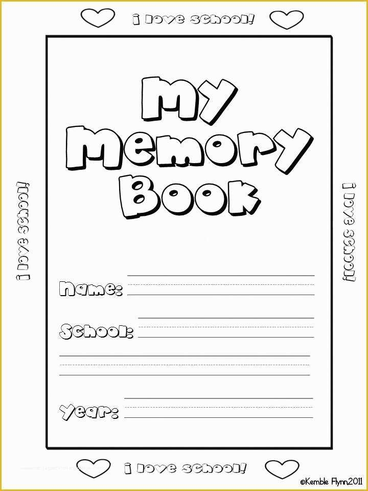 Free Memory Book Templates