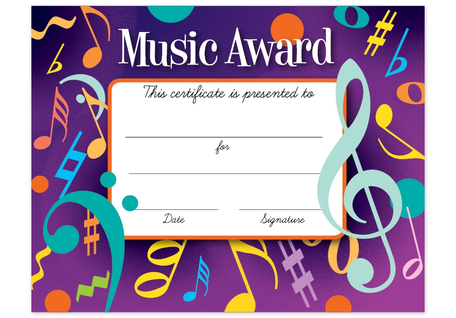 Free Music Certificate Templates