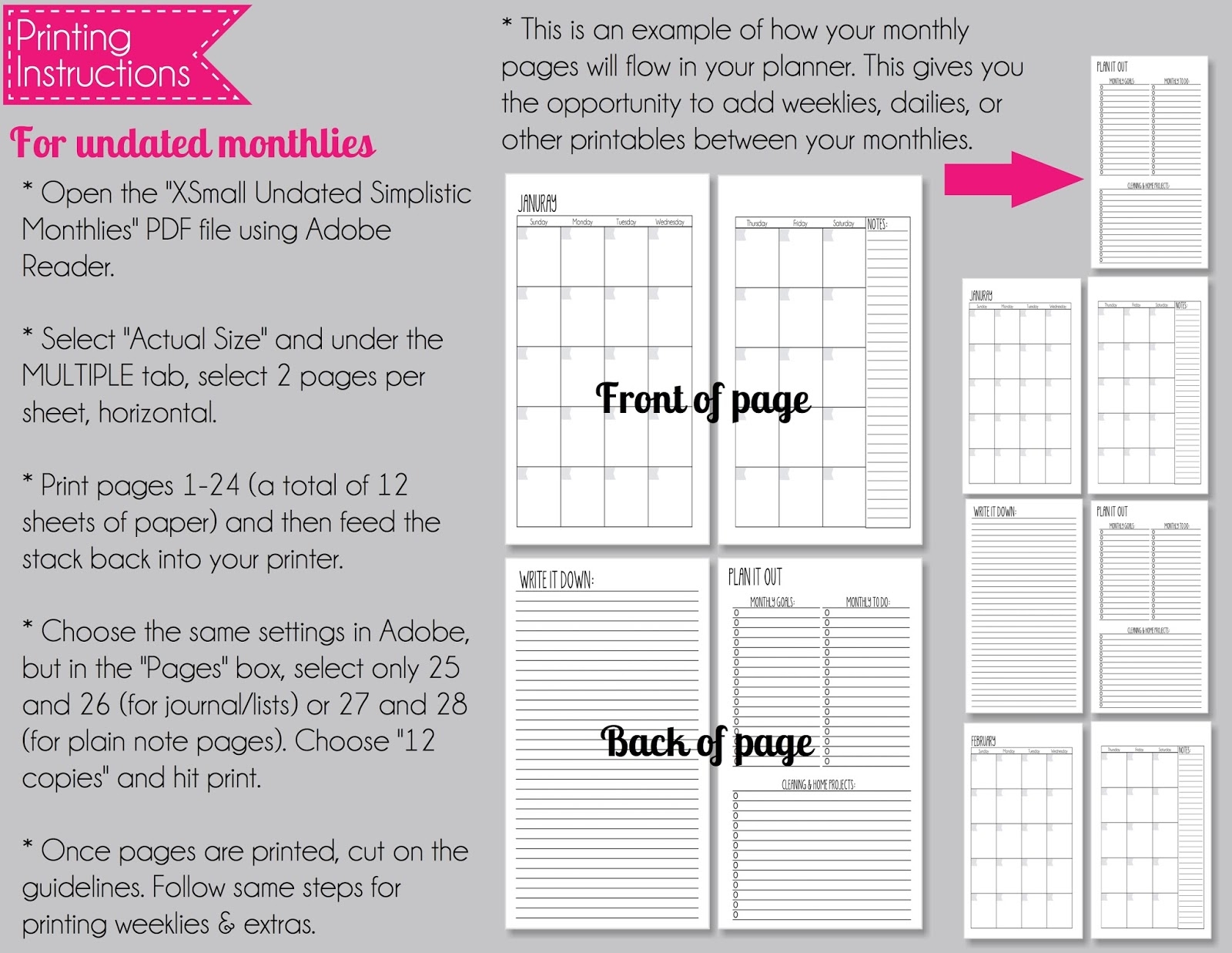 Free Personal Size Planner Printables Savings Tracker Tipmens