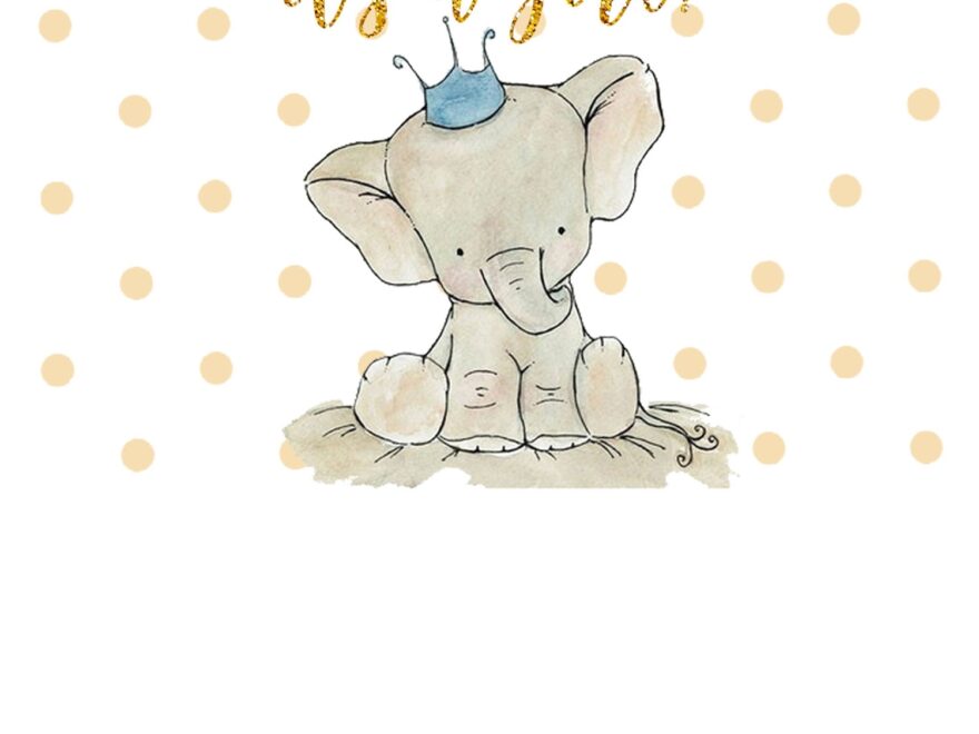 FREE Pink Elephant Invitation Templates For Baby Shower Download