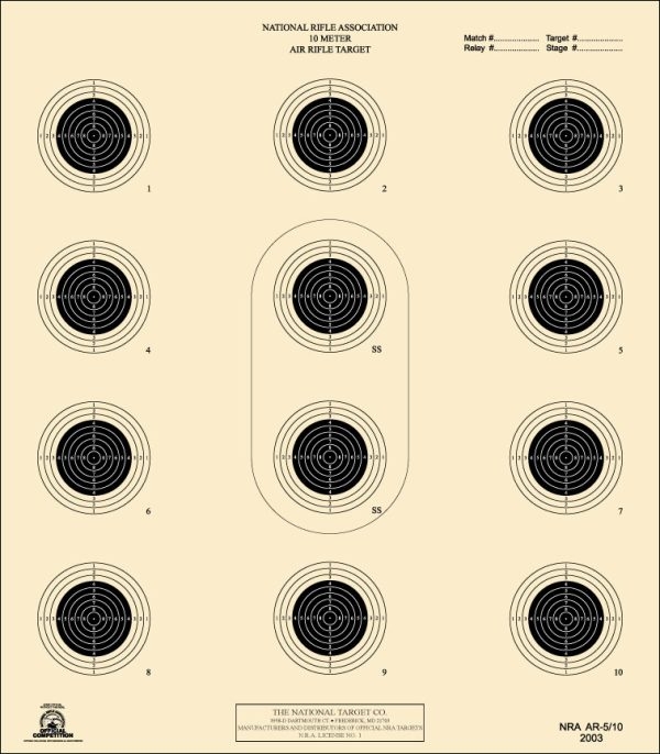 Free Printable 10 Meter Air Rifle Targets Download Free Printable 10 