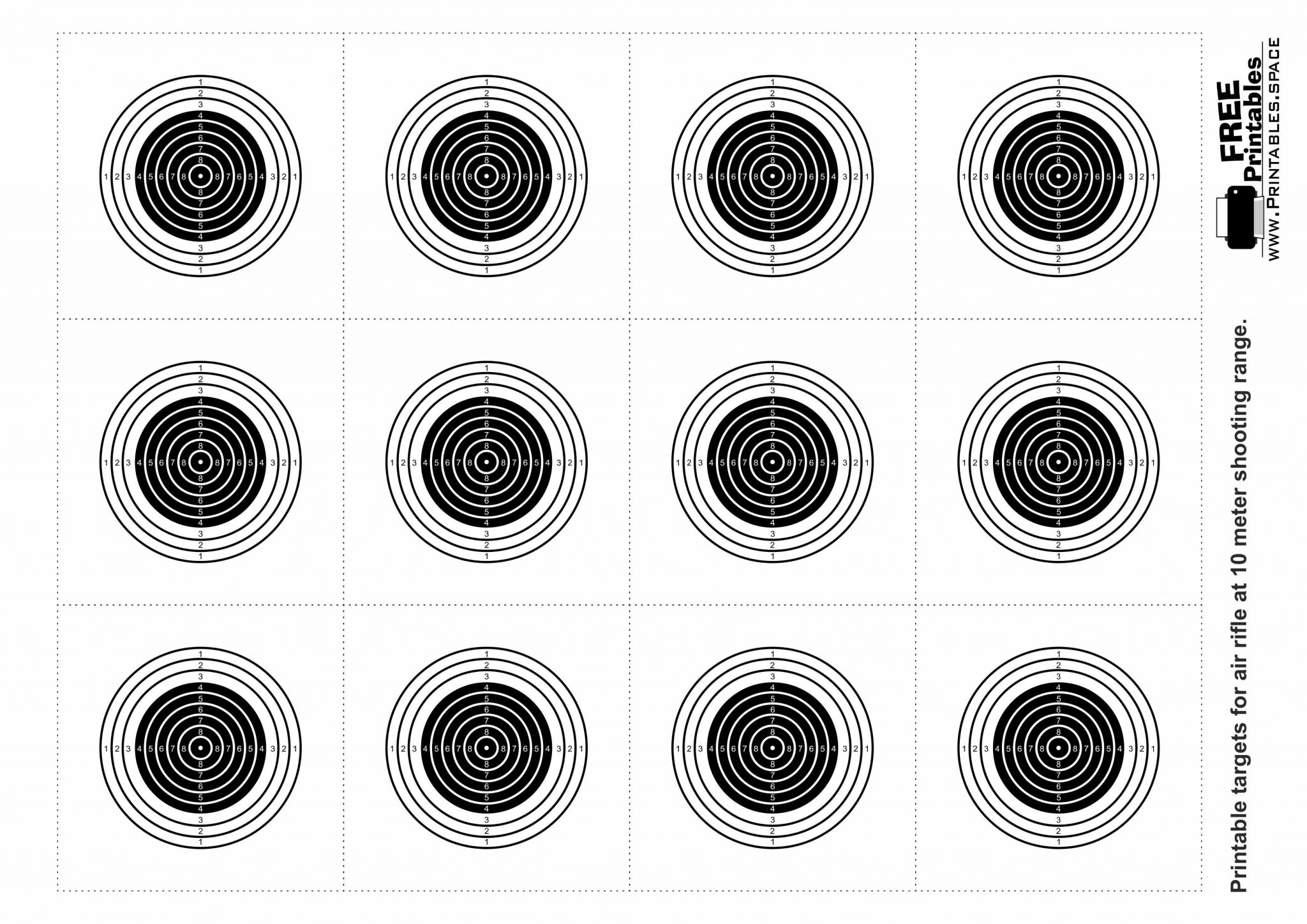 Free Printable 10 Meter Airgun Targets