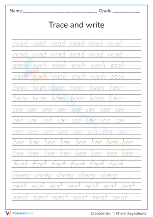 Printable Aesthetic Handwriting Practice Sheets
