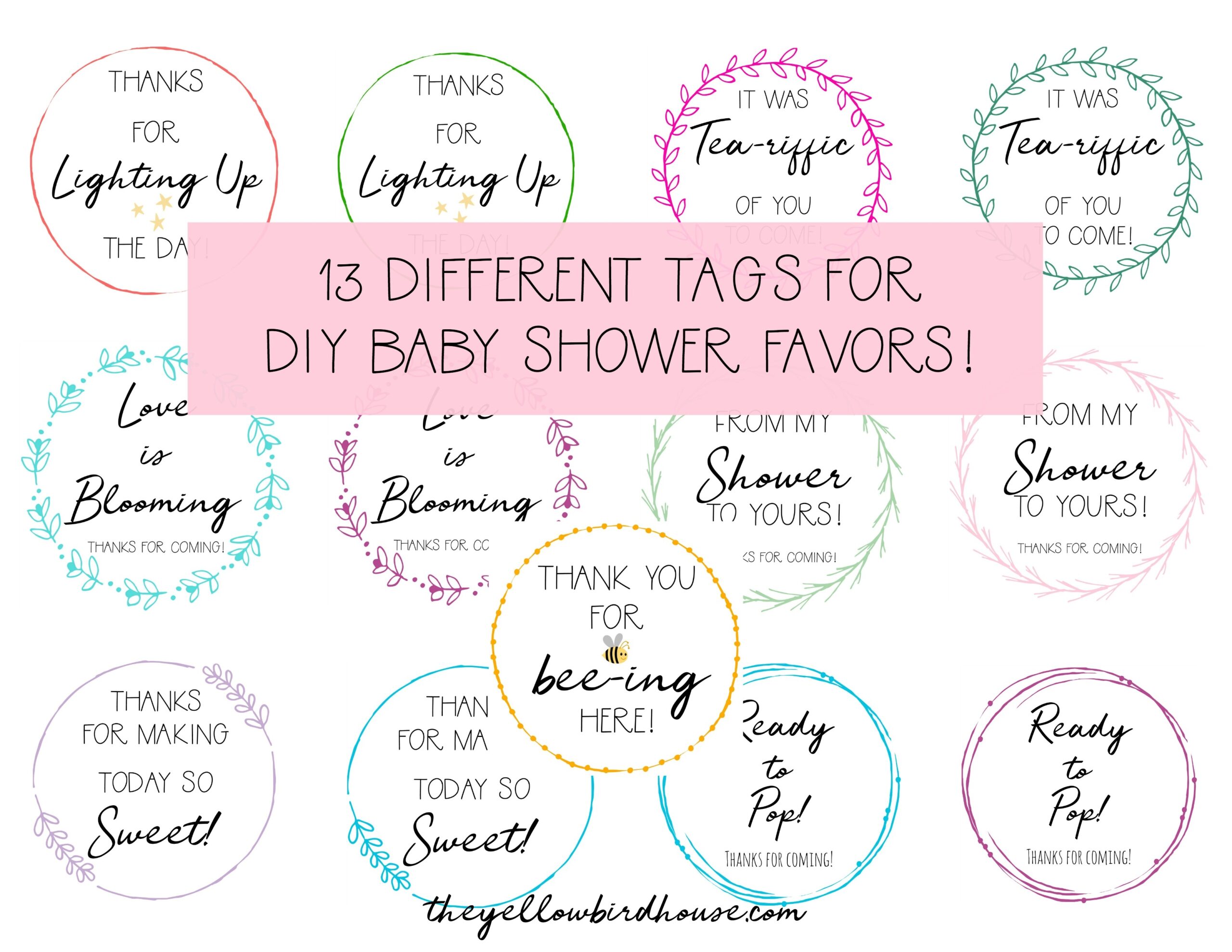 Free Printable Baby Shower Thank You Tags for Favors 51 OFF