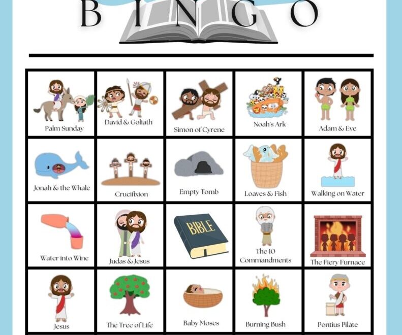 Free Printable Bible Bingo Healing Home
