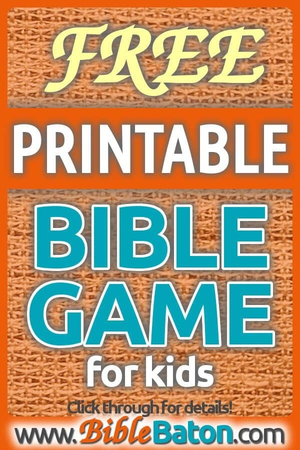 FREE Printable Bible Game For Kids